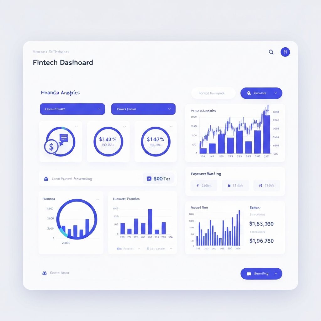 Fintech software development dashboard
