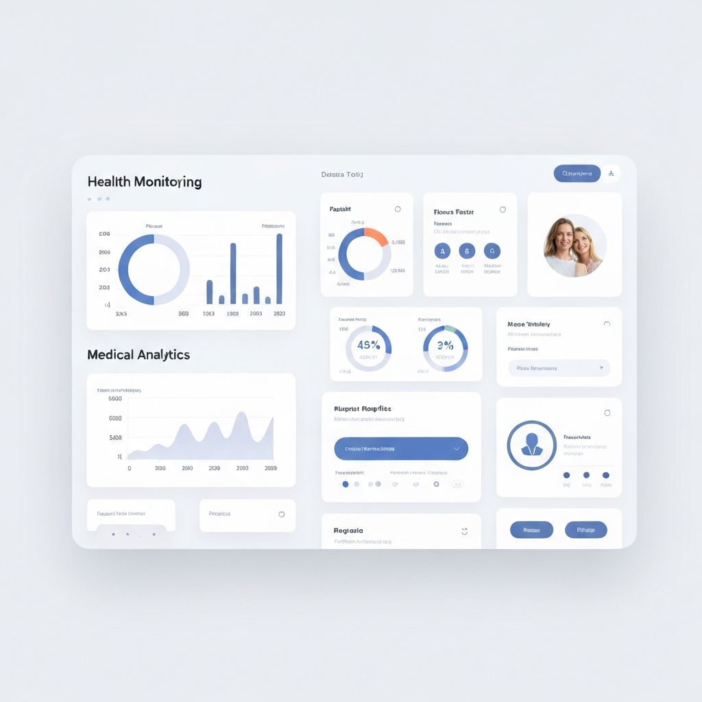 Healthtech software development dashboard