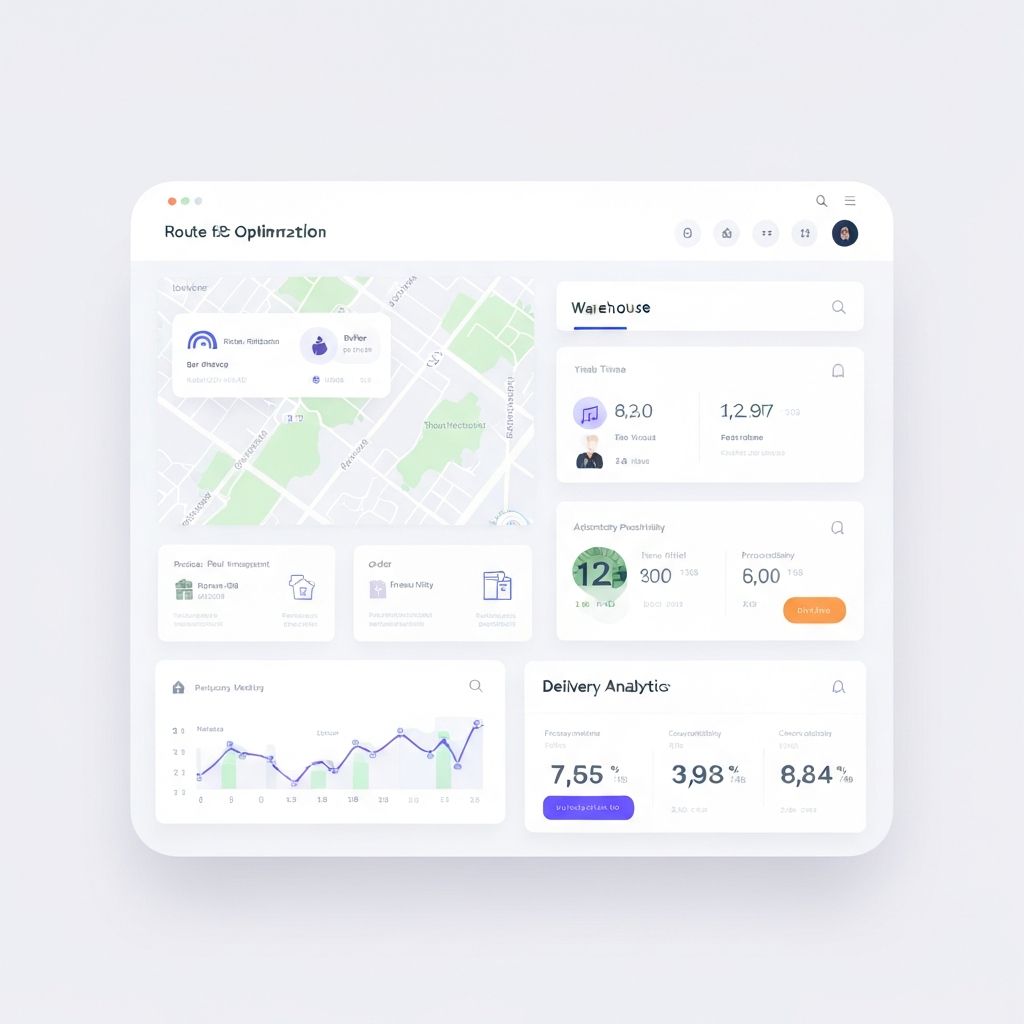 Logistics software development dashboard